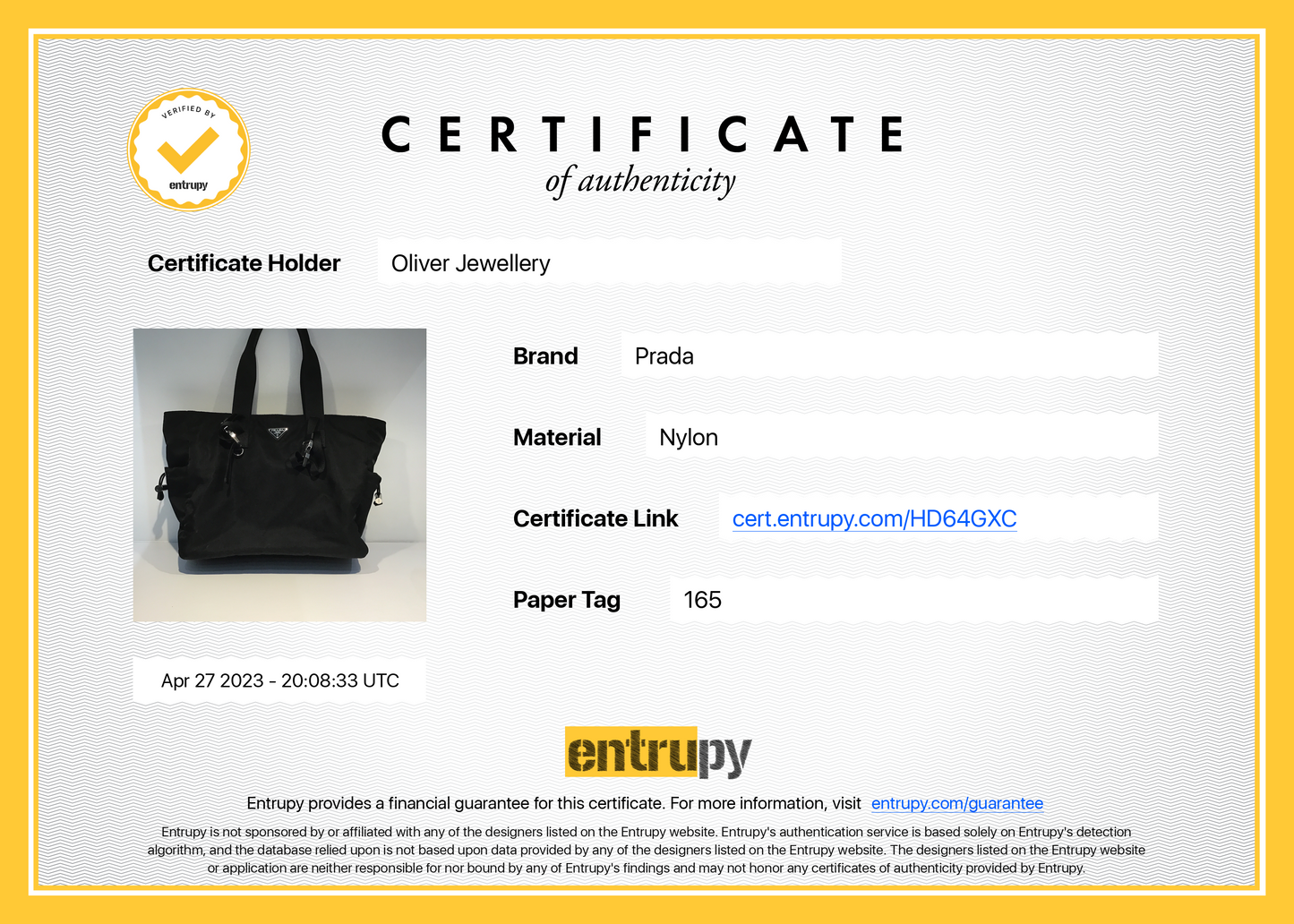 Prada Nylon Travel Tote Bag