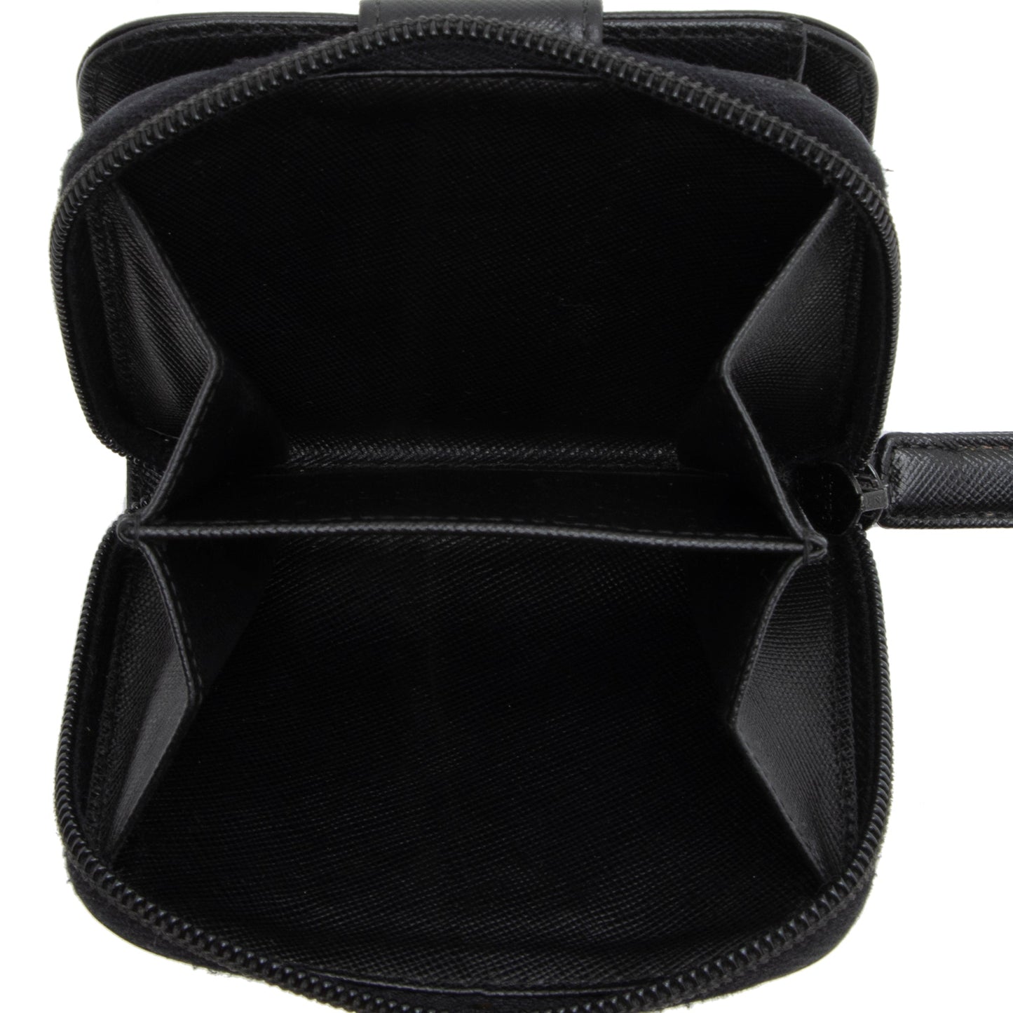 Prada Saffiano Compact Bi-Fold Zip Around Wallet (SHF-nBBc8D)