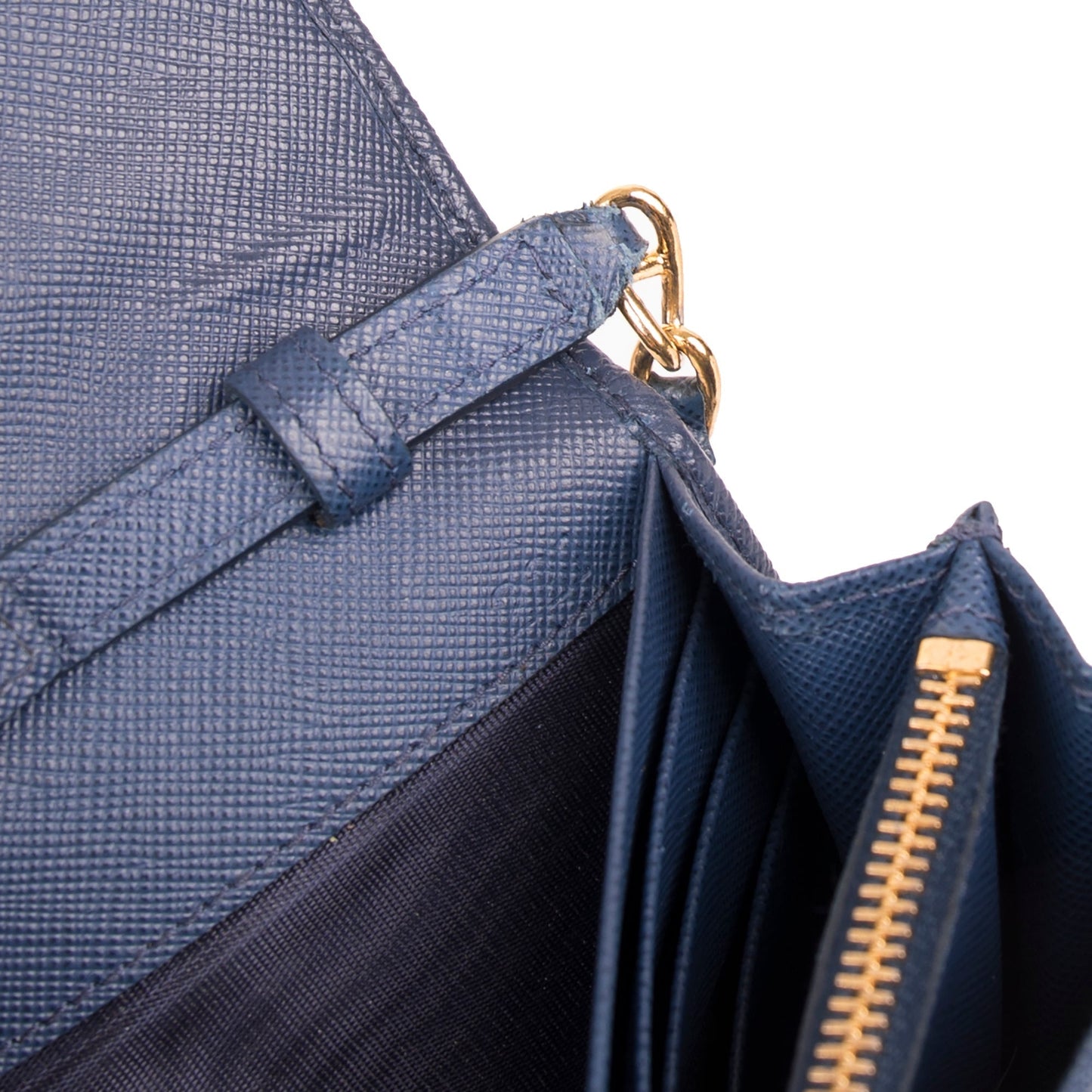 Prada Saffiano Metal Wallet on Chain