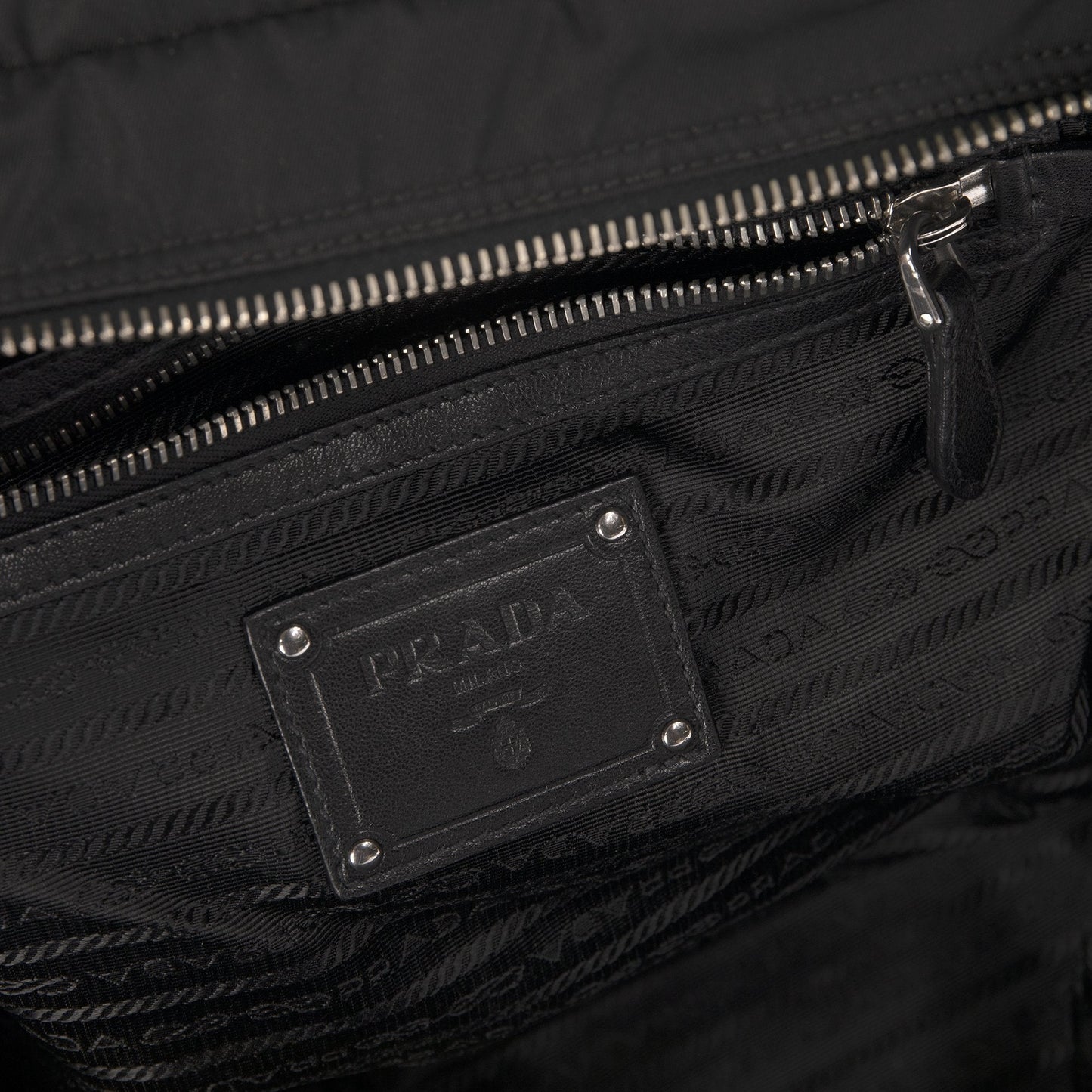 Prada Tessuto Nylon Ruffle Handle Bag