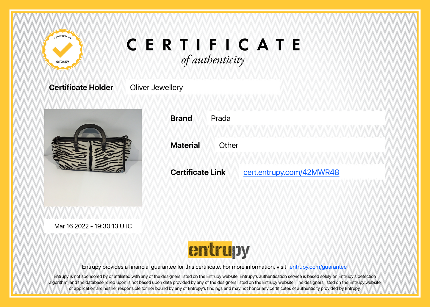 Prada Zebra Print Pony Hair Handle Bag