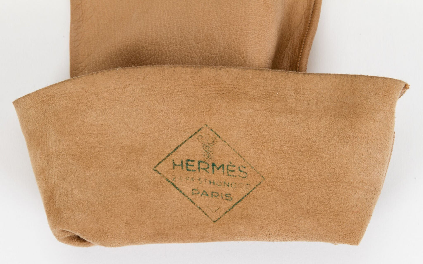 Hermes Beige Lambkin Long Gloves