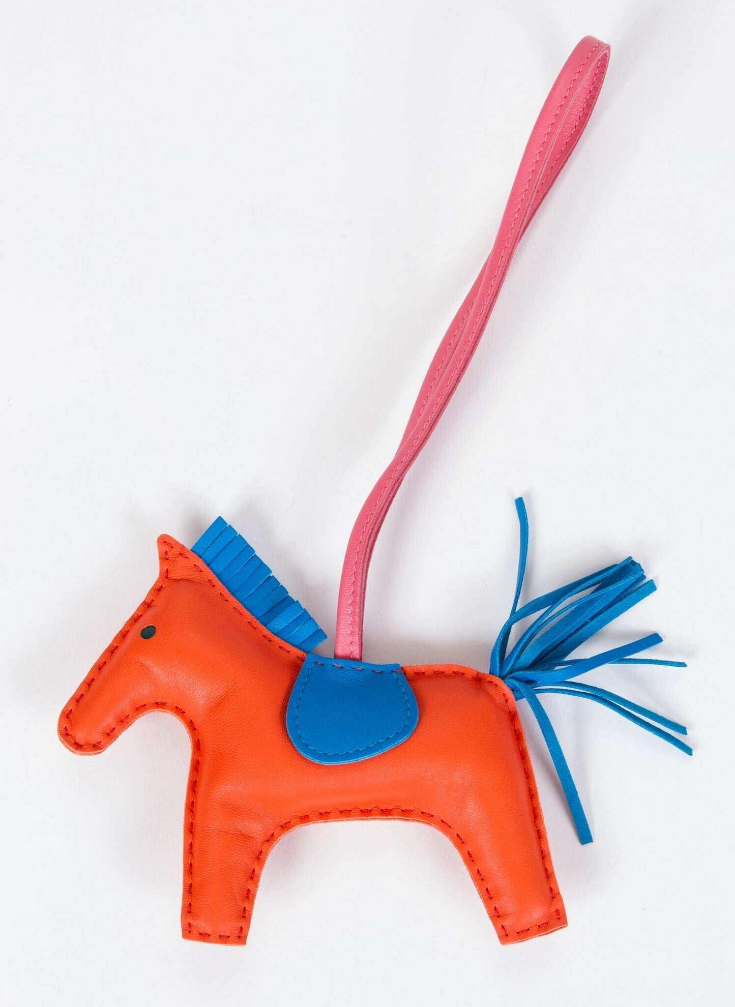 Hermes MM Orange Poppy Rodeo Bag Charm