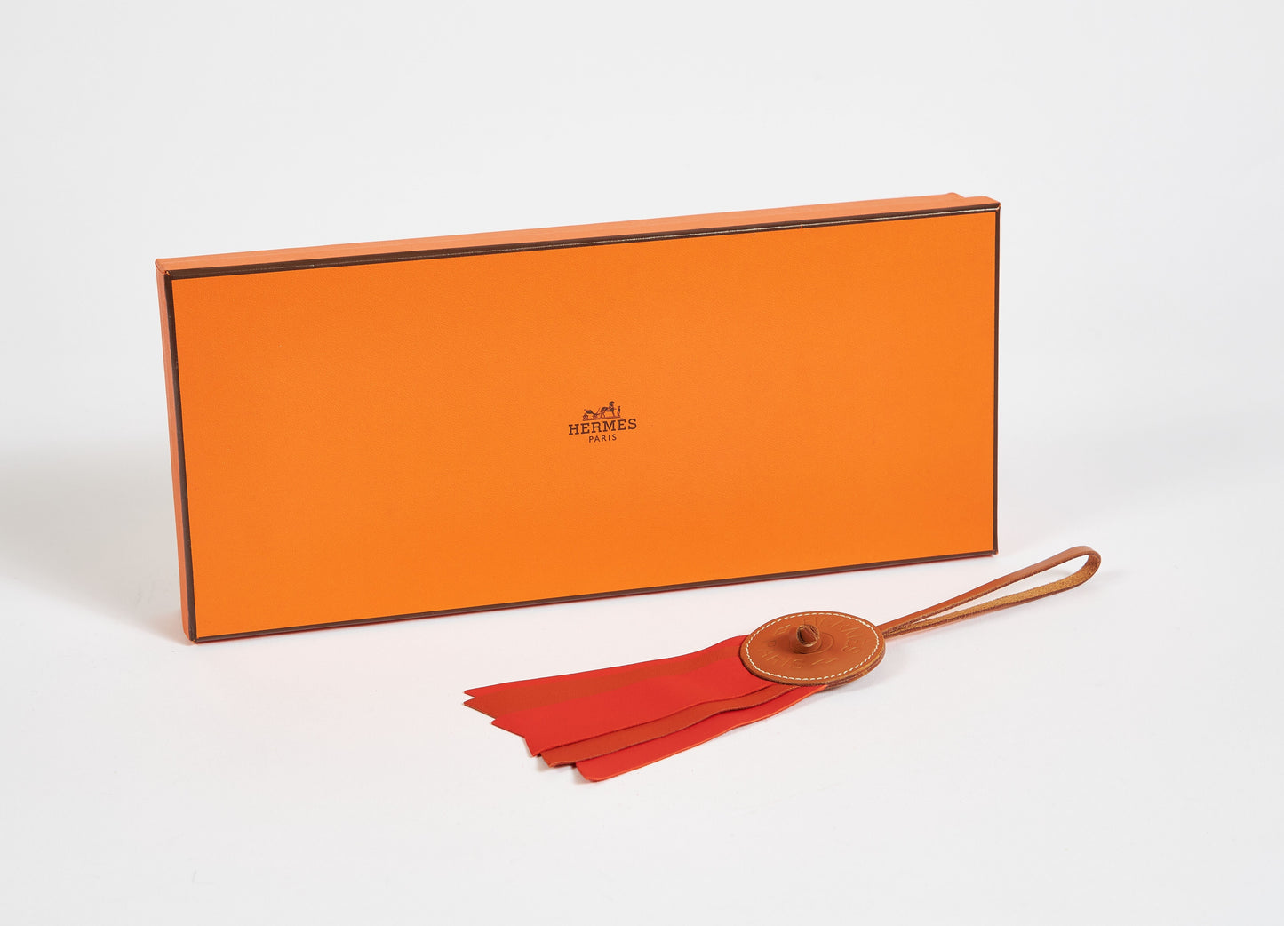 Hermes Red Paddock Flot Ribbon Charm