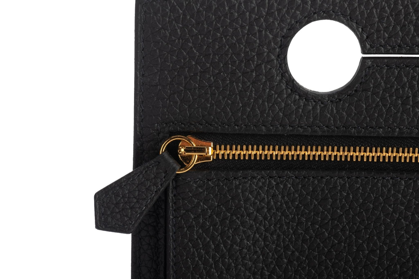 Hermes BNIB Black Togo Backpocket