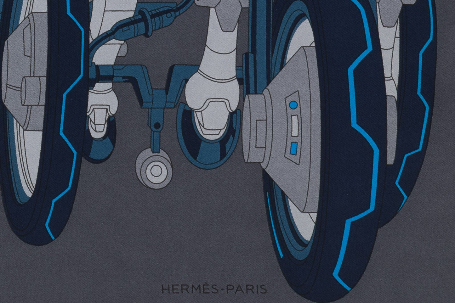 Hermes BNIB Grey Robot Silk Gavroche