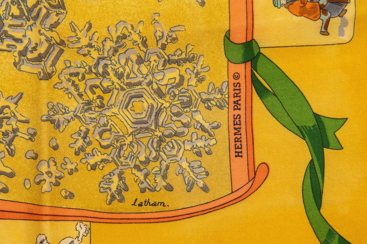 Hermes Yellow Niege D'Antan Silk Scarf