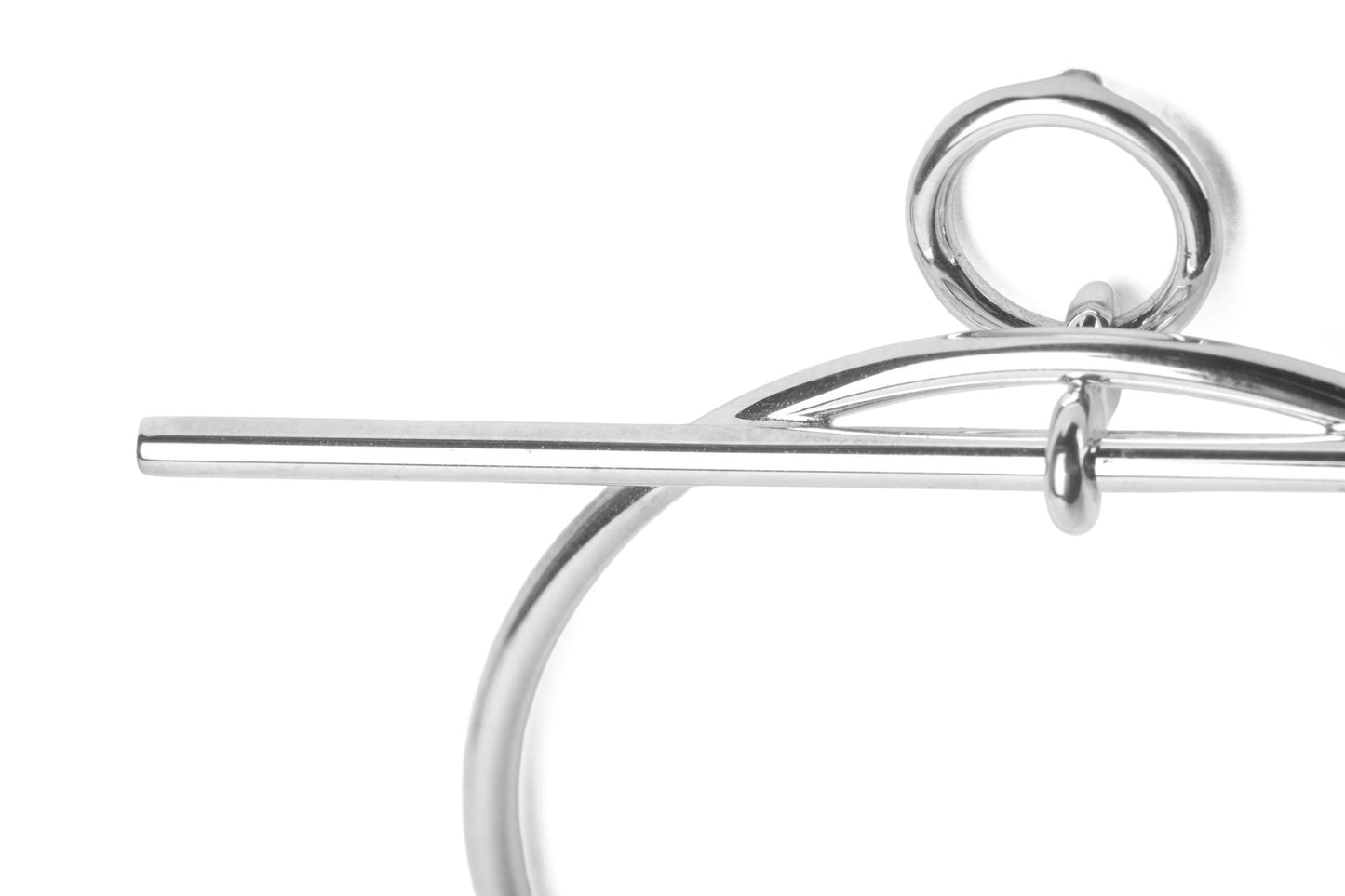 Hermes Sterling Silver MM Loop Earrings