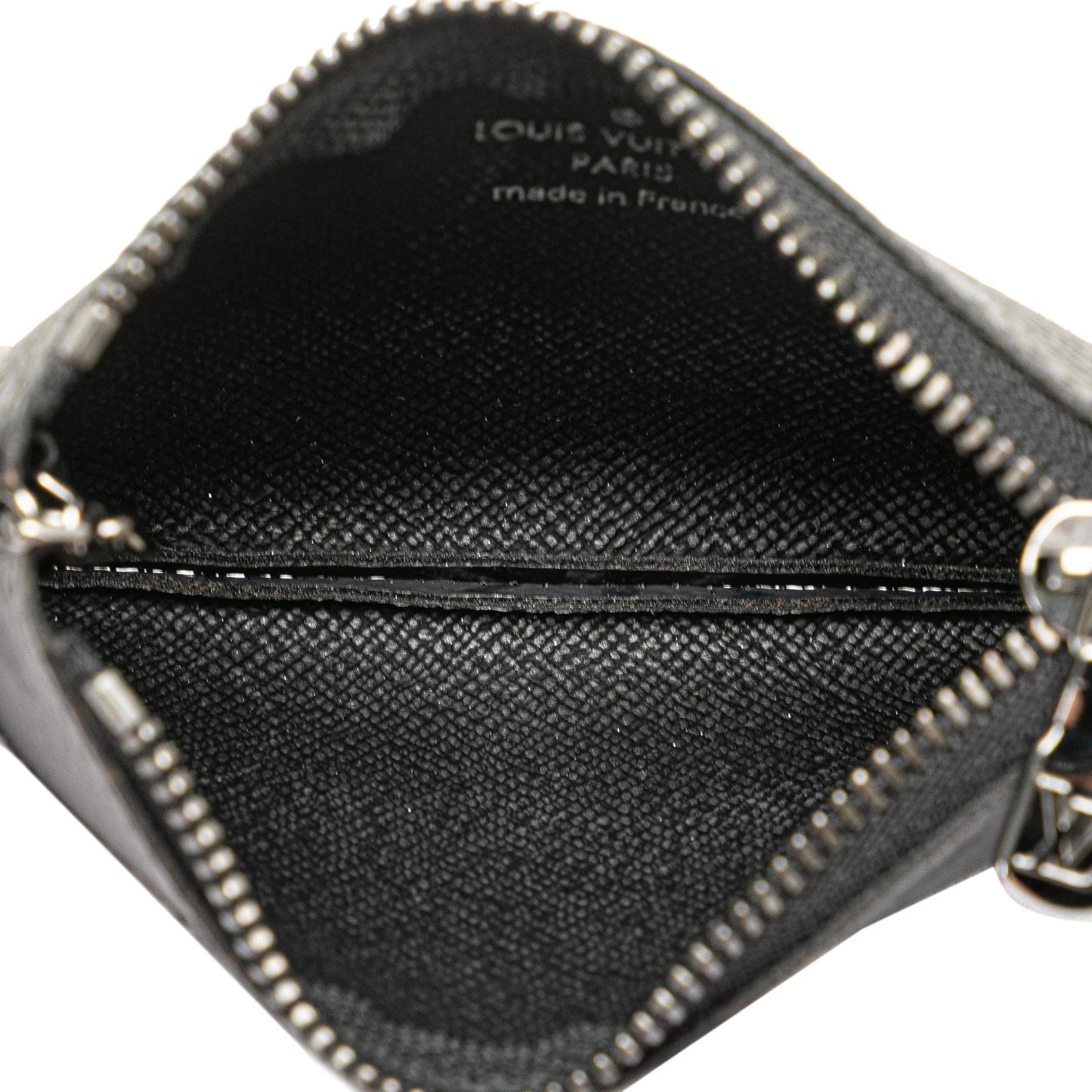 Gray Louis Vuitton Monogram Eclipse Reverse Trio Messenger Key Pouch