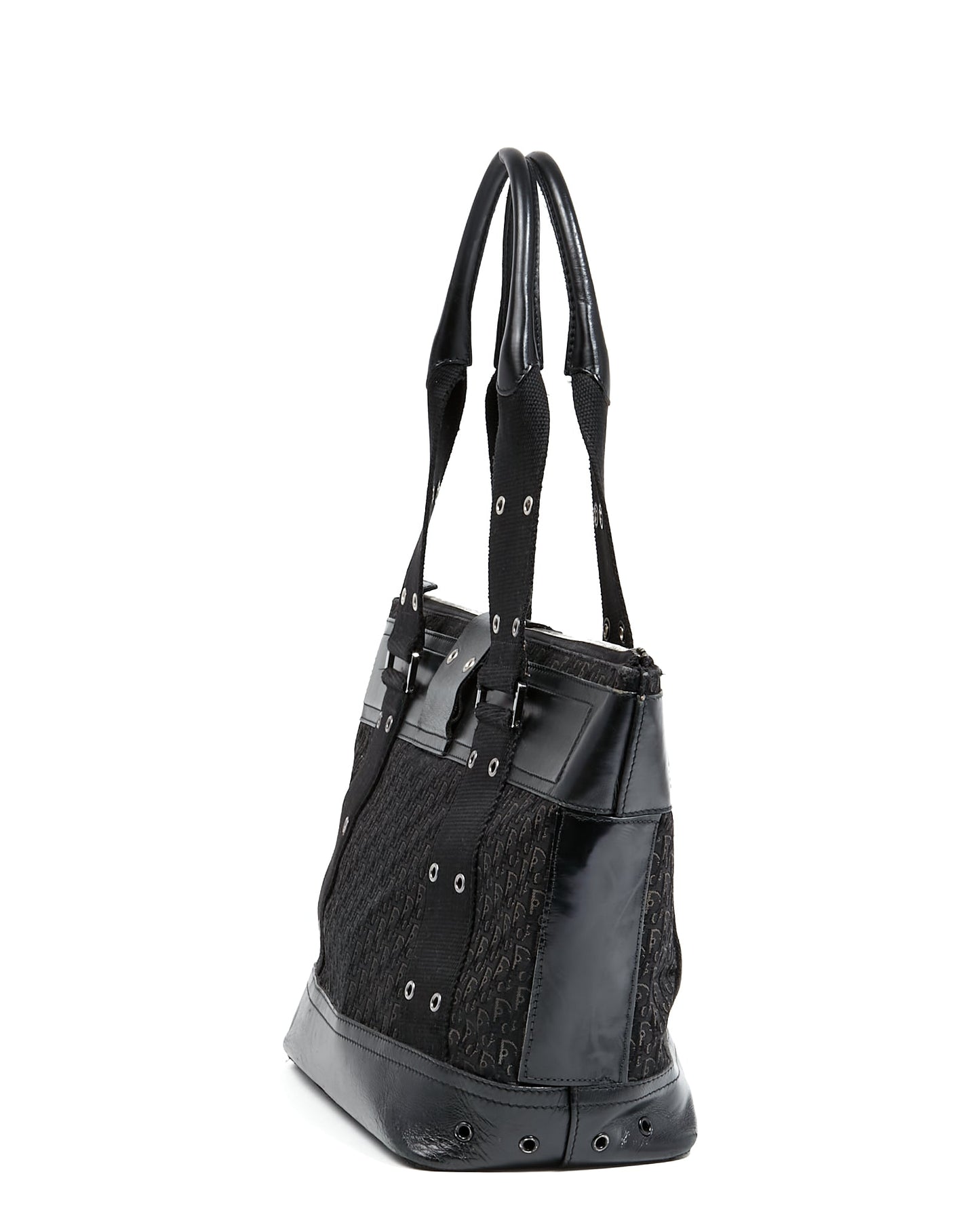 Dior Black Trotter Street Chic Top Handle Tote Bag
