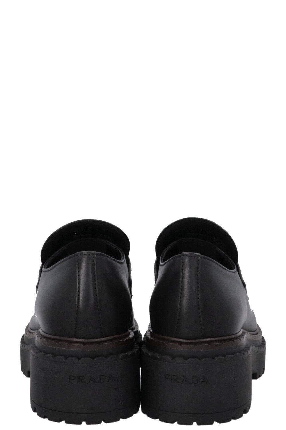 PRADA Triangle Logo Loafers Black