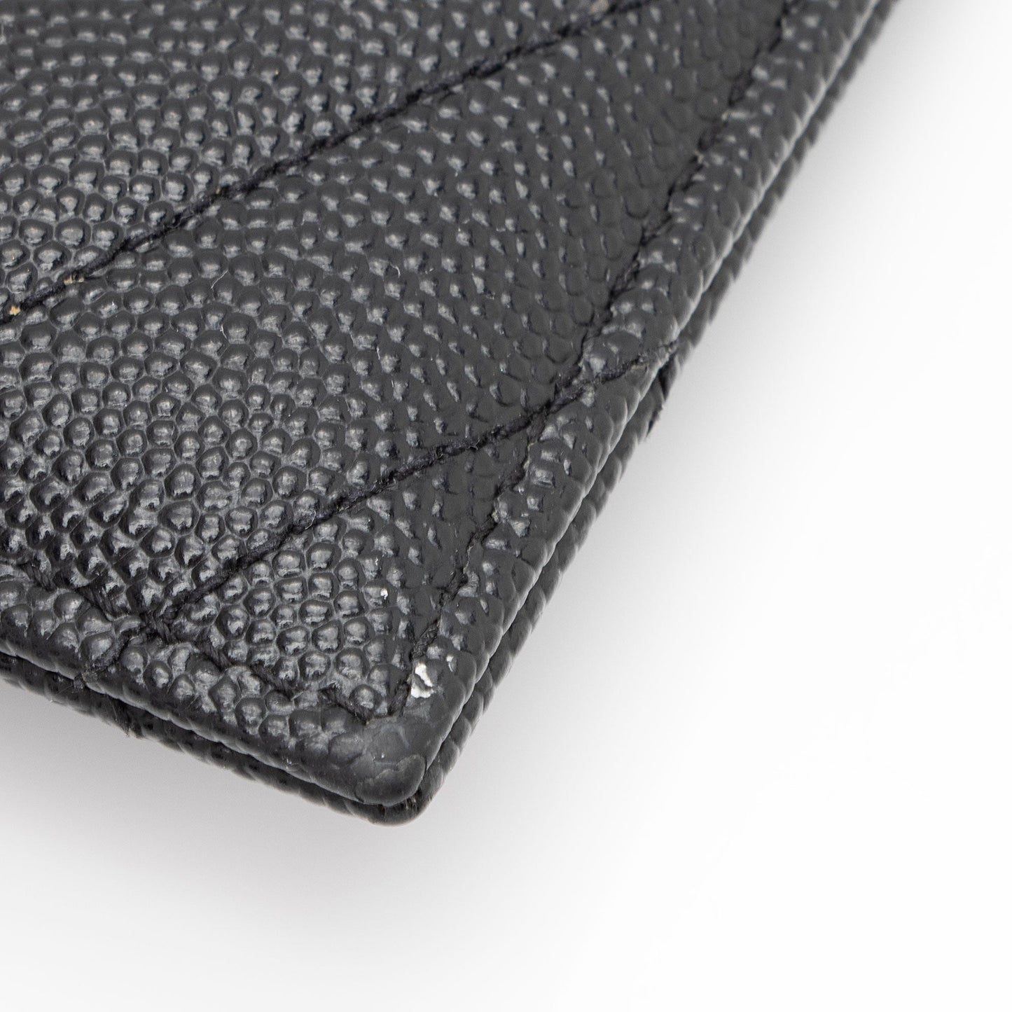 Saint Laurent Matelasse Grain de Poudre Monogram Card Case Kamwcq