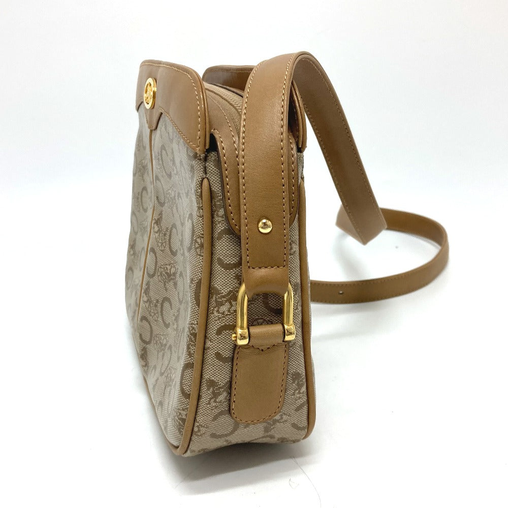CELINE Shoulder Bag PVC / Leather beige C Macadam Women