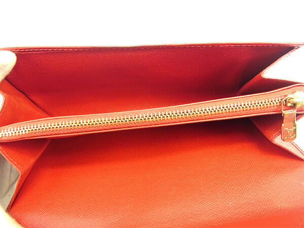 LOUIS VUITTON Long Wallet Purse M63577 Castilian red Pochette Porto Monécredi