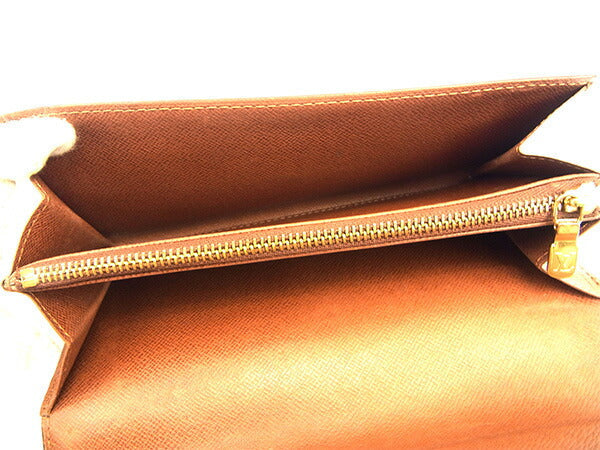 LOUIS VUITTON Long Wallet Purse M61725 Brown Pochette Porto Monécredi