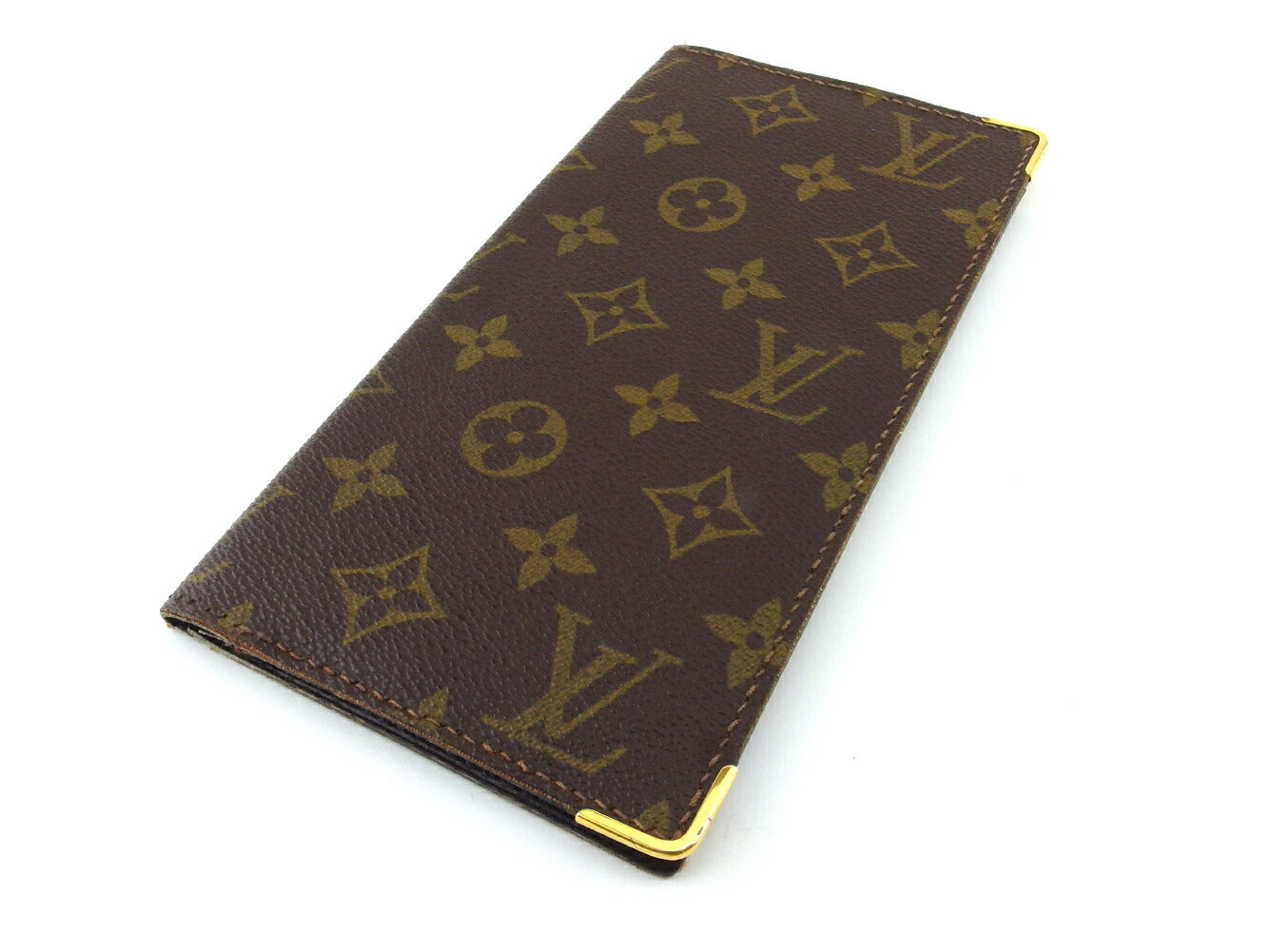 LOUIS VUITTON Bill Compartment No.254 Brown beige gold