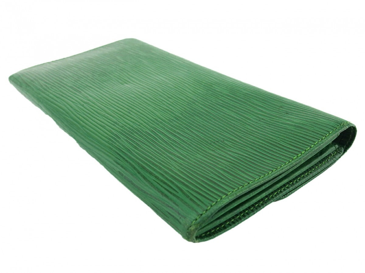 LOUIS VUITTON Long Wallet Purse M63574 green Pochette Porto Monécredi