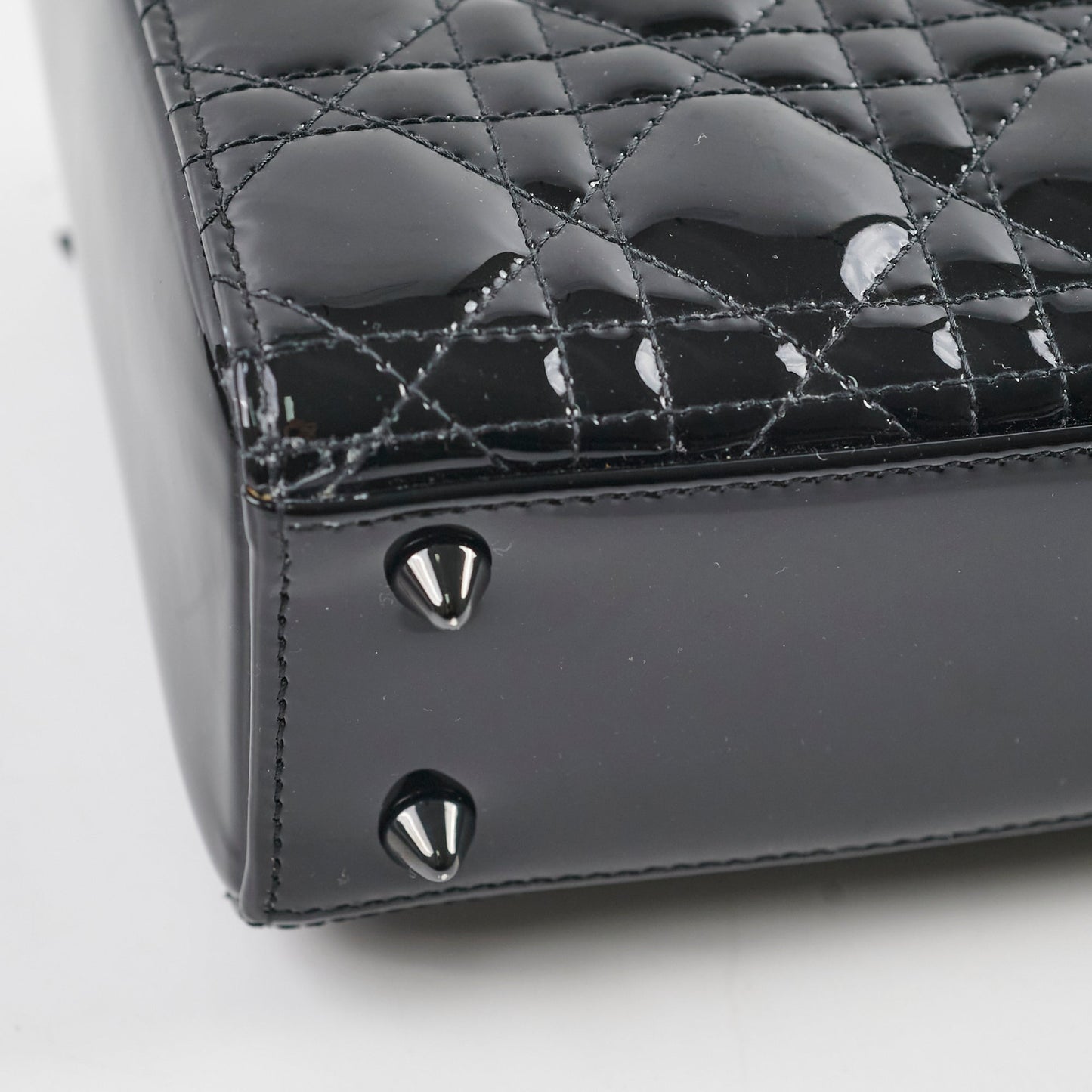 Christian Dior Small Lady Dior Patent Black