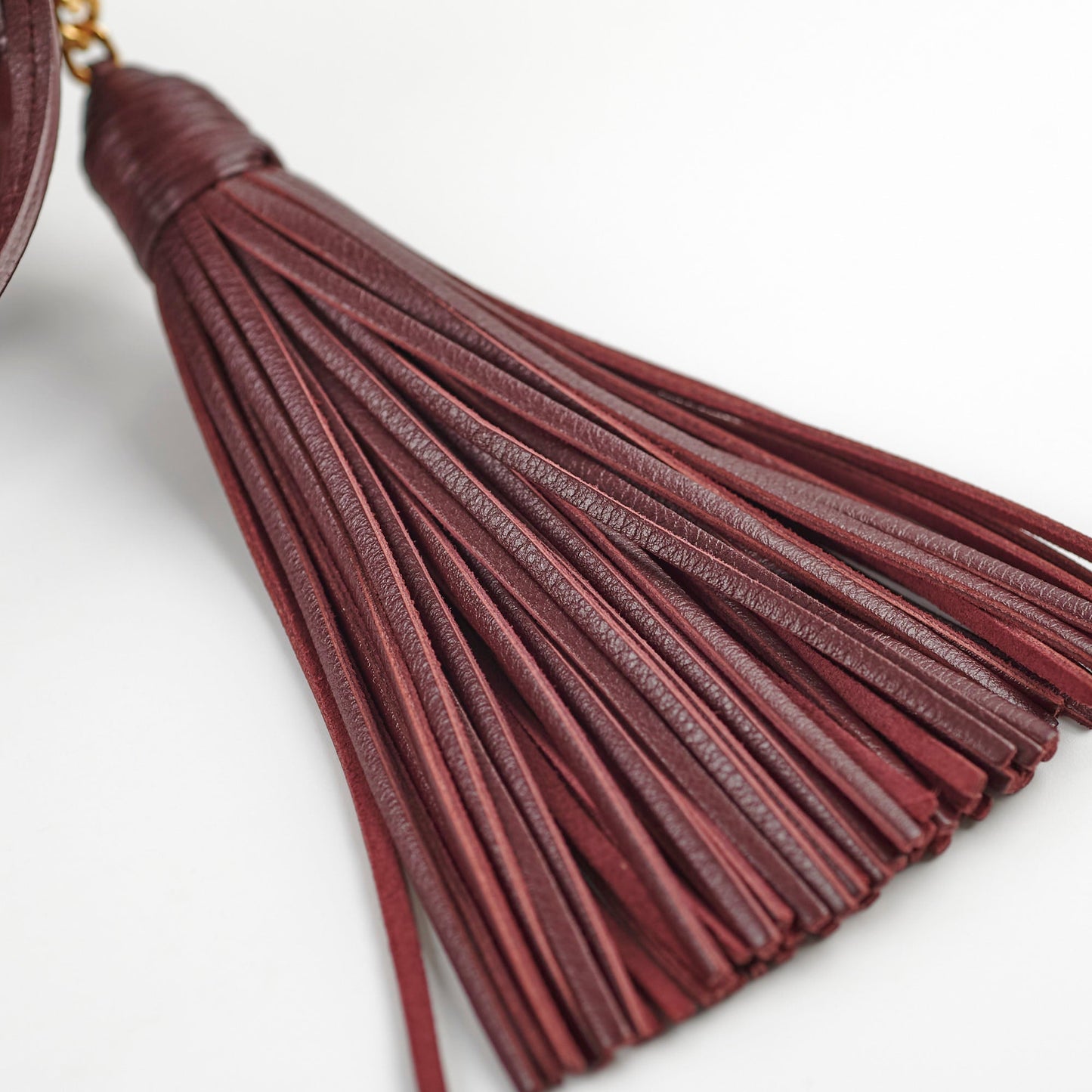 Saint Laurent Mini Lou Leather Camera Burgundy Crossbody Bag