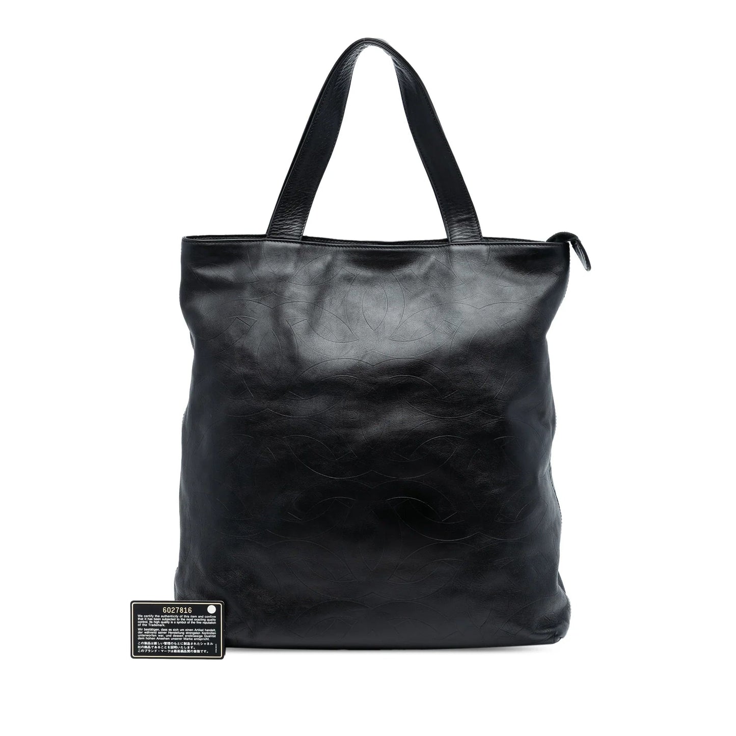 Black Chanel CC Embossed Leather Tote