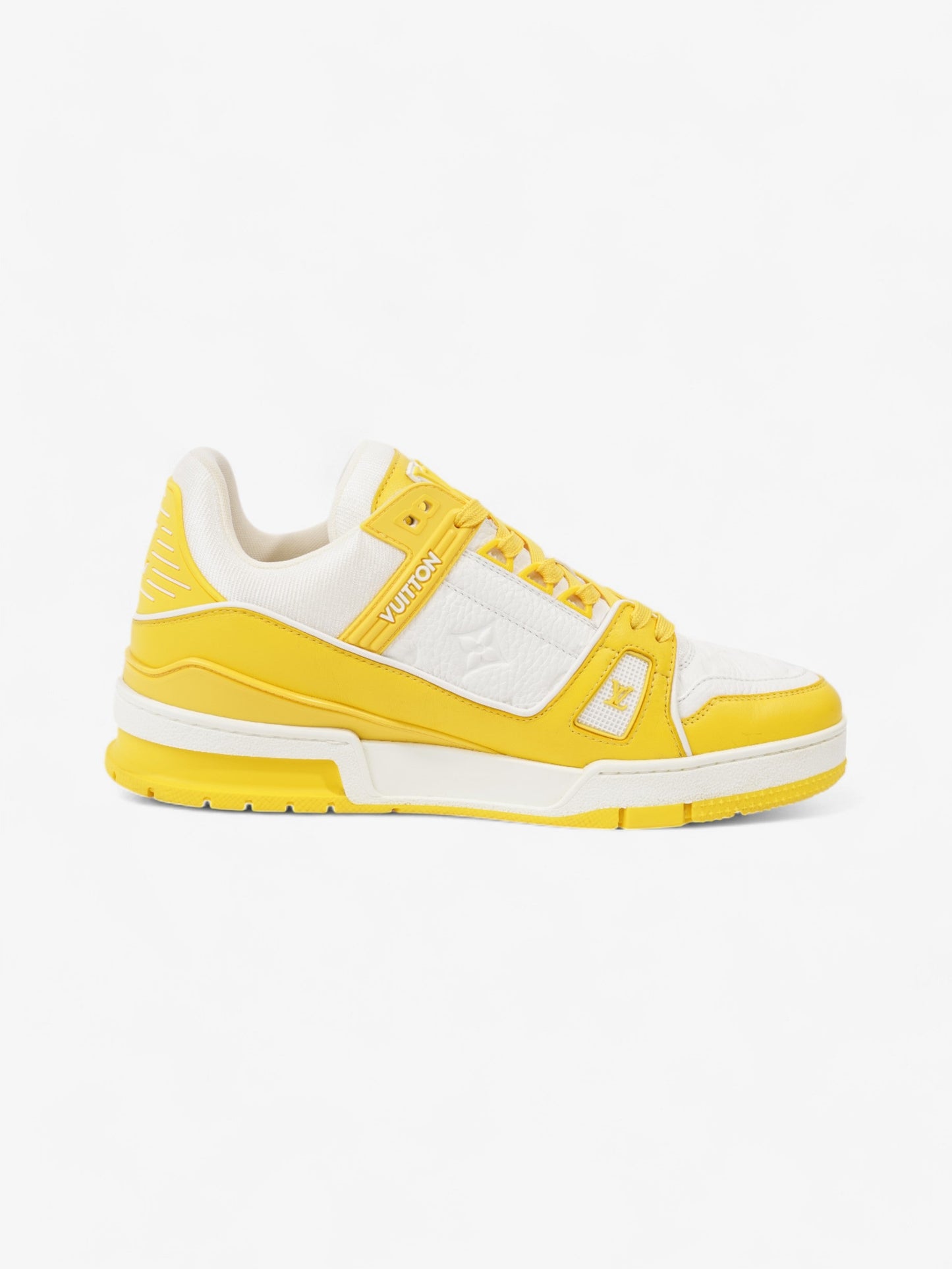 Louis Vuitton LV Trainers White / Yellow Leather EU 41 UK 7