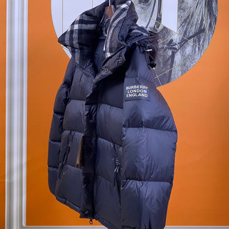 Burberry Check Lined Down Jacket
