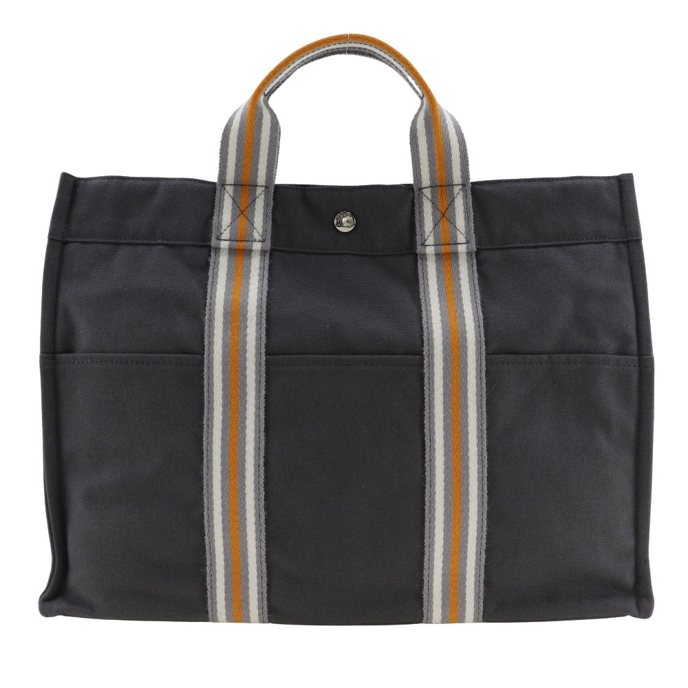 HERMES Tote Bag Cotton canvas gray 2001 Ginza Limited SackFool ToeMM unisex(Unisex) d