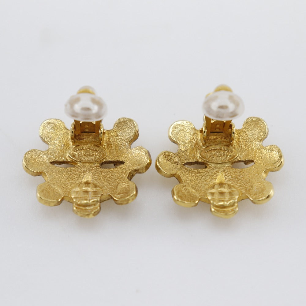CHANEL Earring Plated Gold gold COCO Mark Women