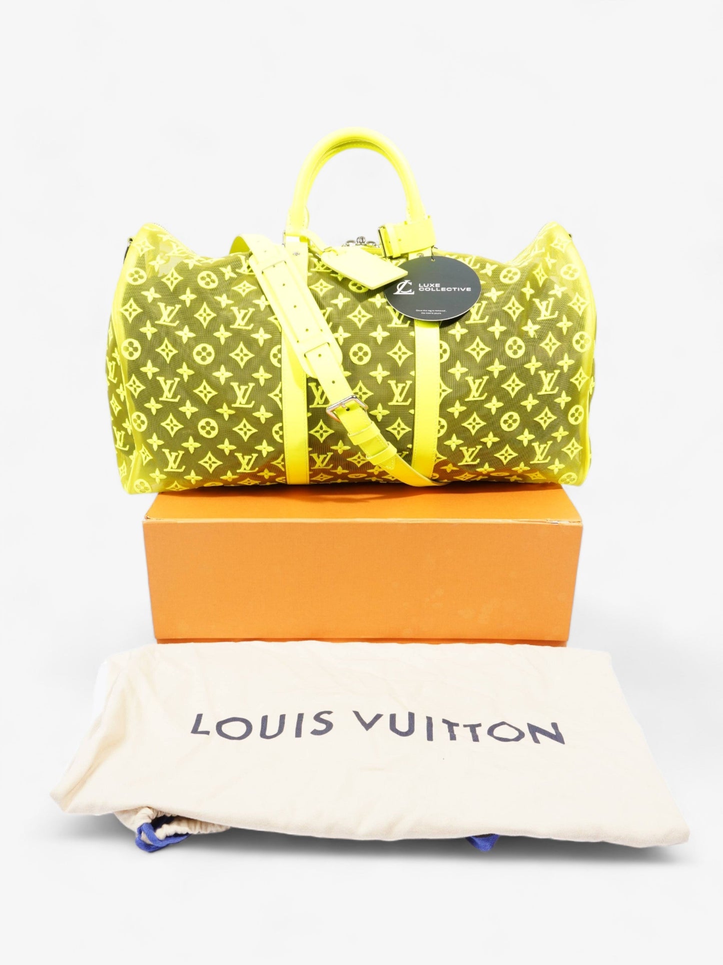 Louis Vuitton Keepall 50 Yellow Monogram Mesh