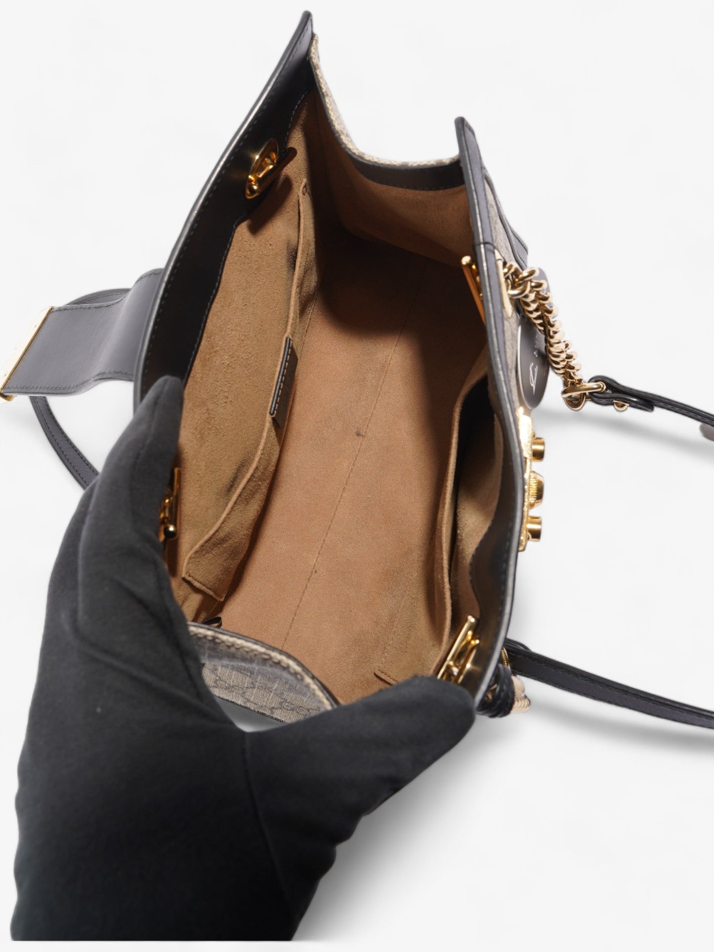 Gucci Padlock GG Supreme / Black Coated Canvas Small