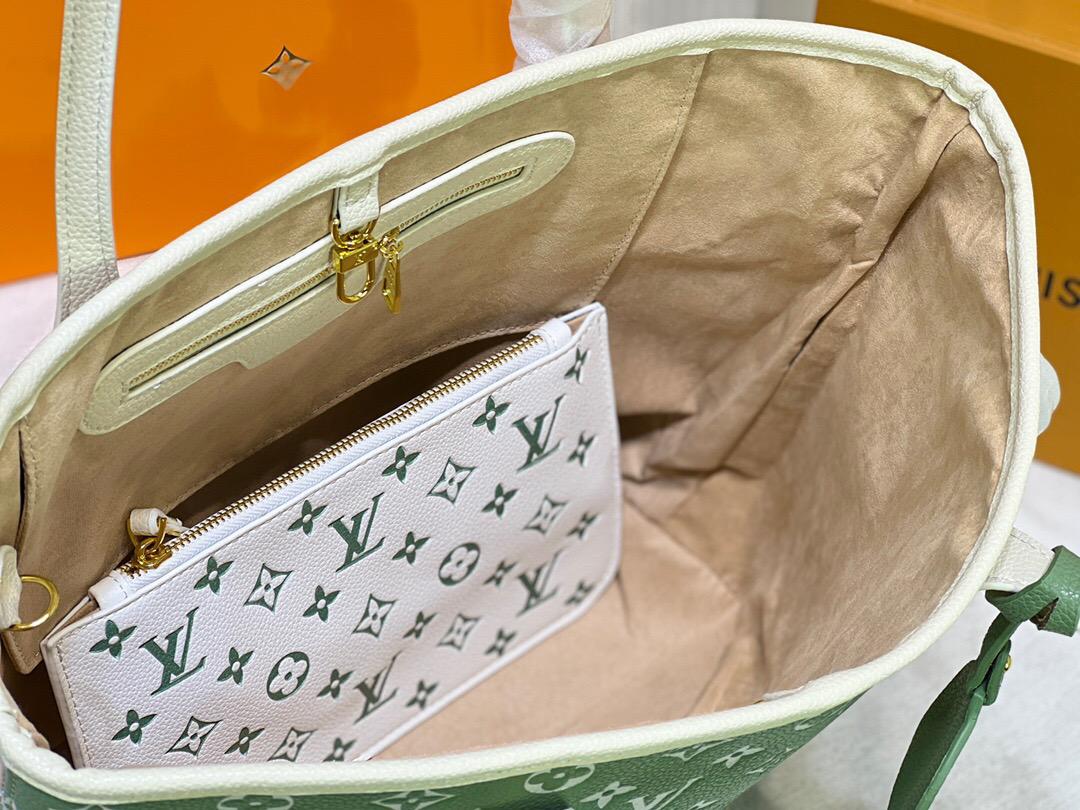 Top Quality Neverfull MM Monogram Empreinte Khaki/Beige For Women, Tote Bags 12.2in/31cm Top Quality M46102