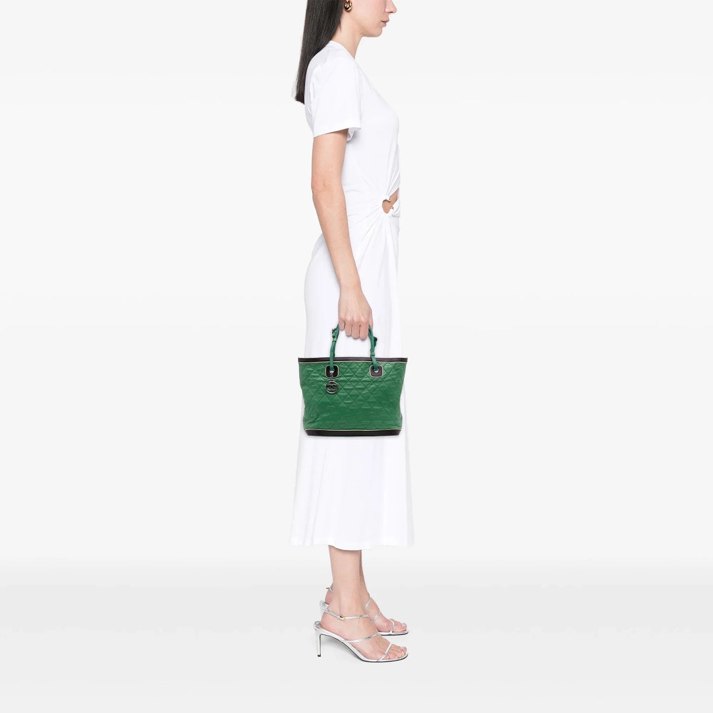 Green Chanel Large Quilted Lambskin Country Club Tote