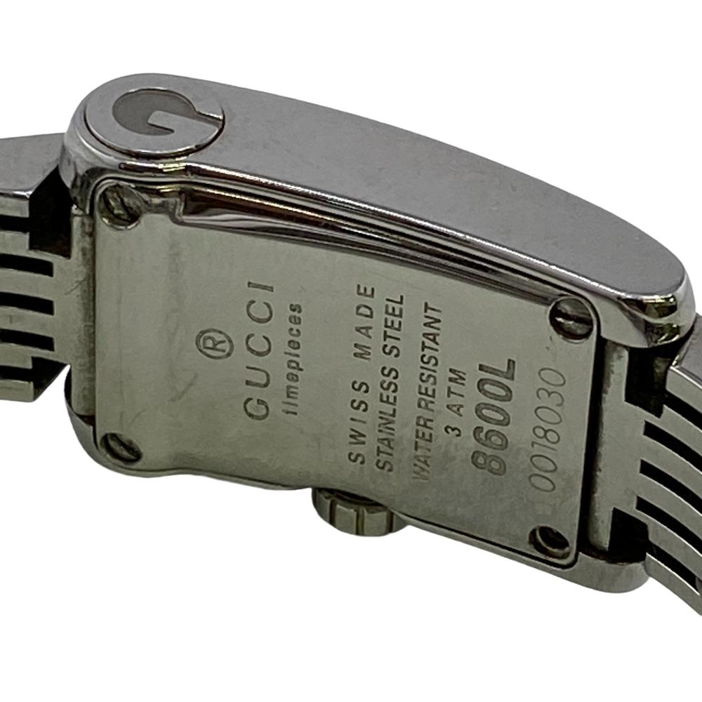 GUCCI Watches 8600L Stainless Steel Silver quartz Side diamond G Metro Women