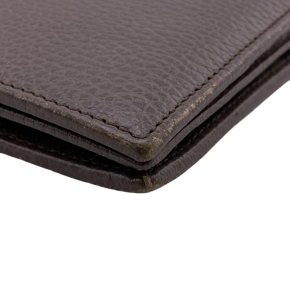 GUCCI Long Wallet Purse 368231 leather gray Women