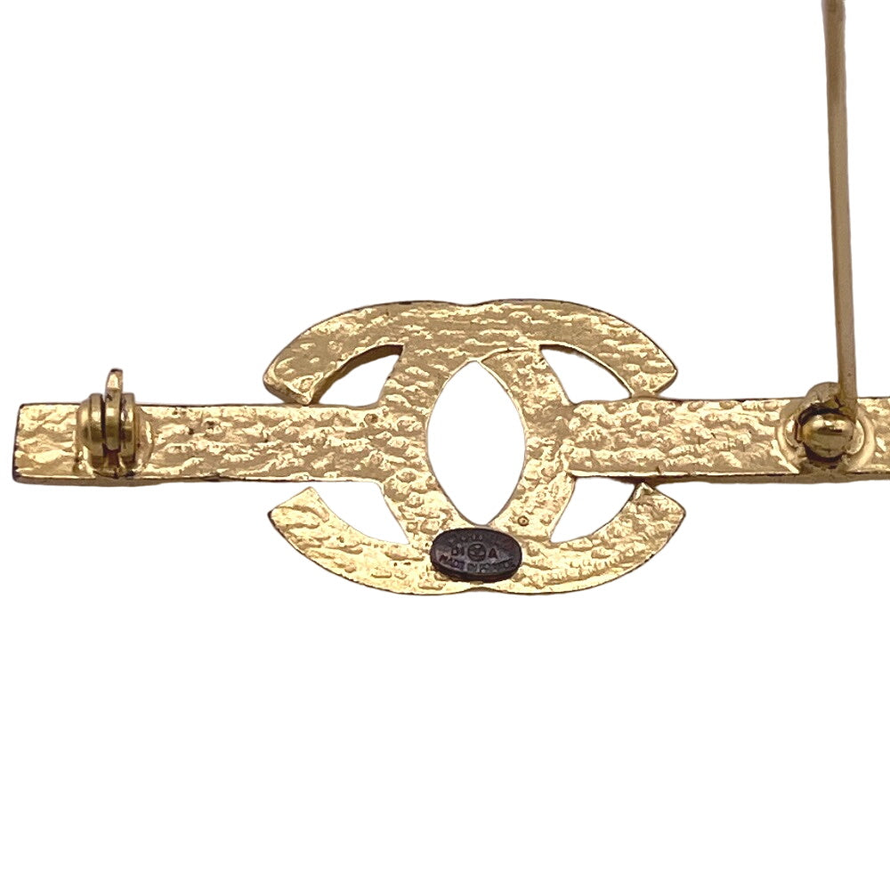 CHANEL Brooch Gold Plated gold COCO Mark