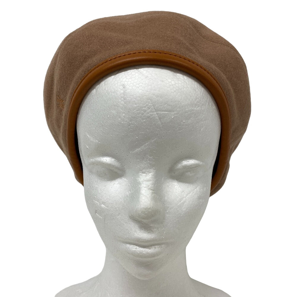 HERMES beret Brown diamond Brown Serie Women(Unisex) 57 d