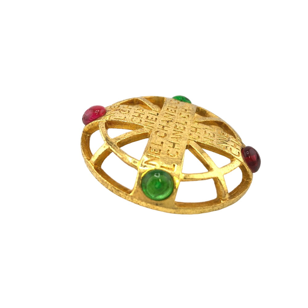 CHANEL Brooch Gold Plated, Color Stone gold Gripoa Women d