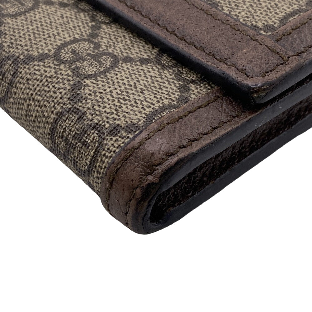 GUCCI Long Wallet Purse 523153 canvas Brown GG Supreme Ofidia Women