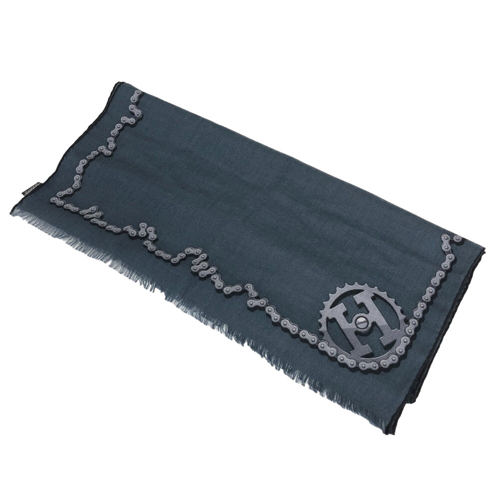 HERMES Stall Cashmere, Silk Navy Cheval Dechaine Women d