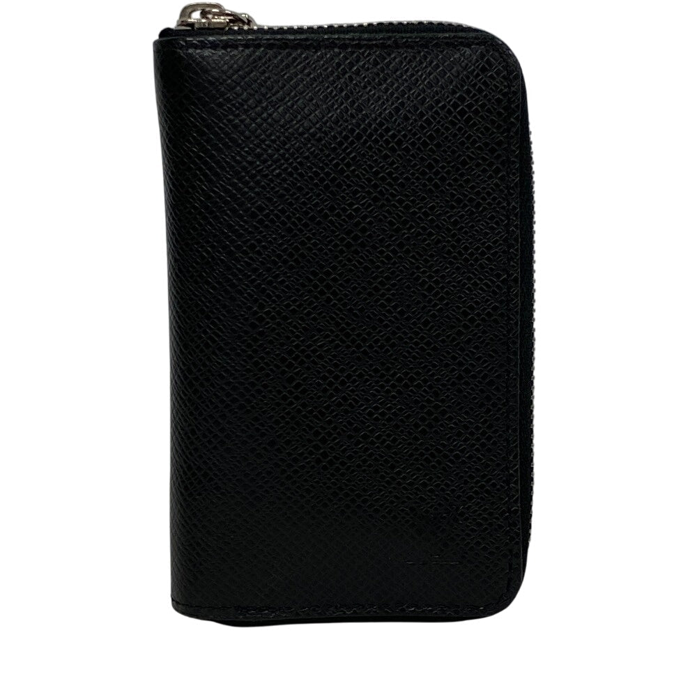 LOUIS VUITTON Coin case M32832 leather black Zip Around Taiga Zip around purse mens d
