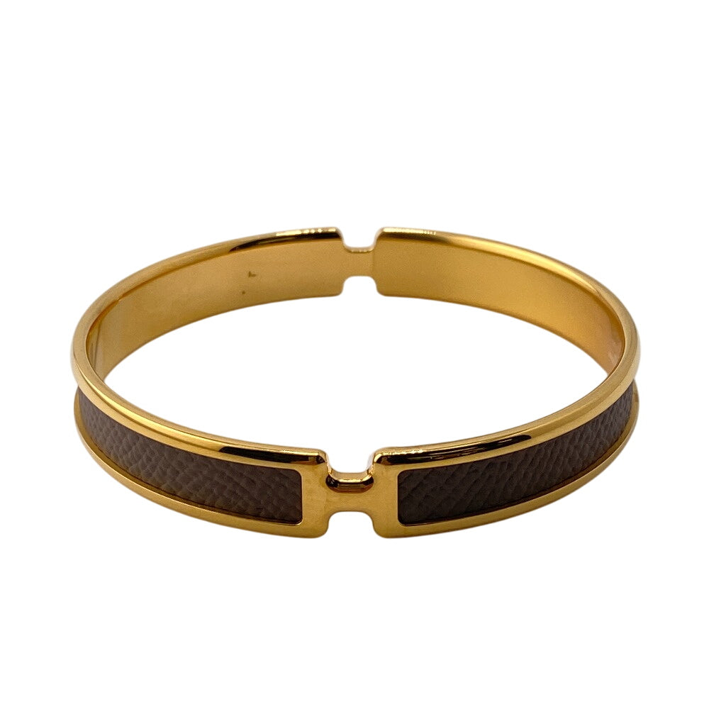HERMES Bangle leather gold Olympe Women d