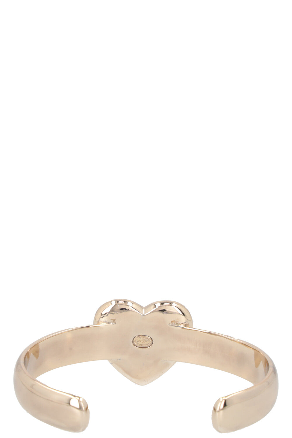 CHANEL 2022 Heart CC Bracelet Champagne Gold