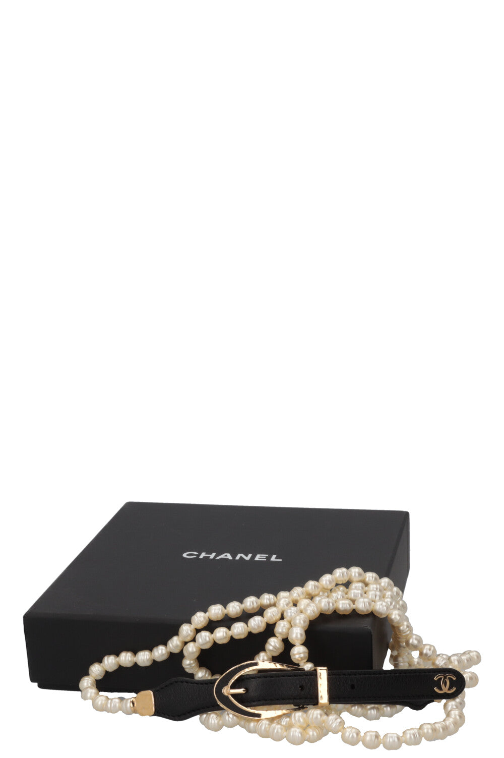 CHANEL Pearl Belt Black