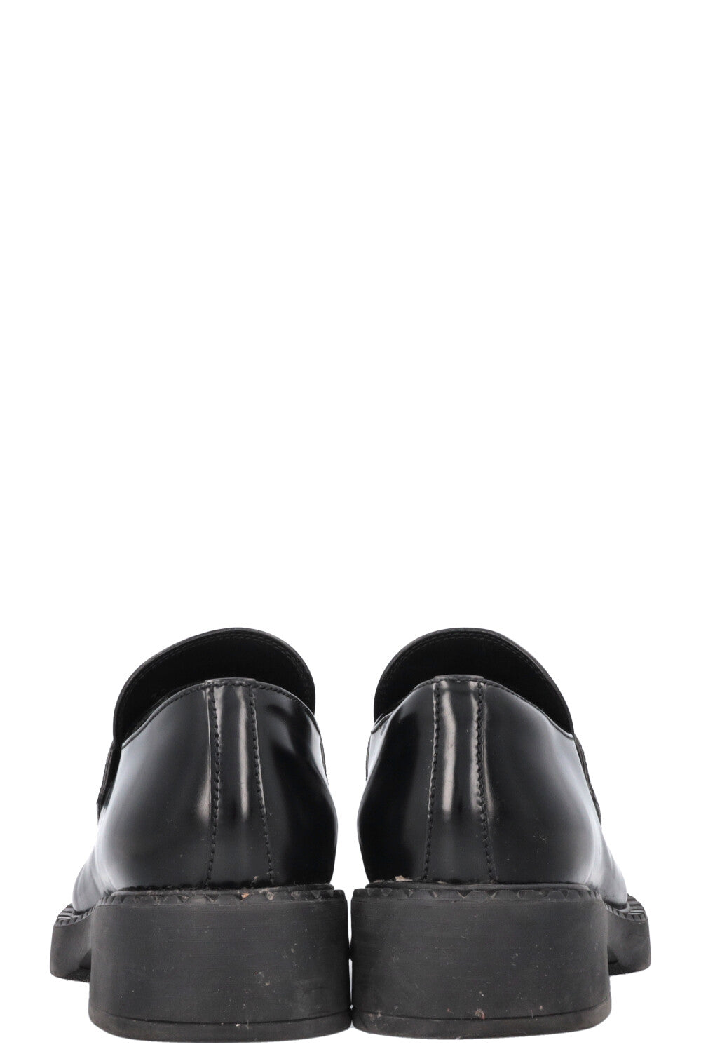 PRADA Triangle Logo Loafers Black