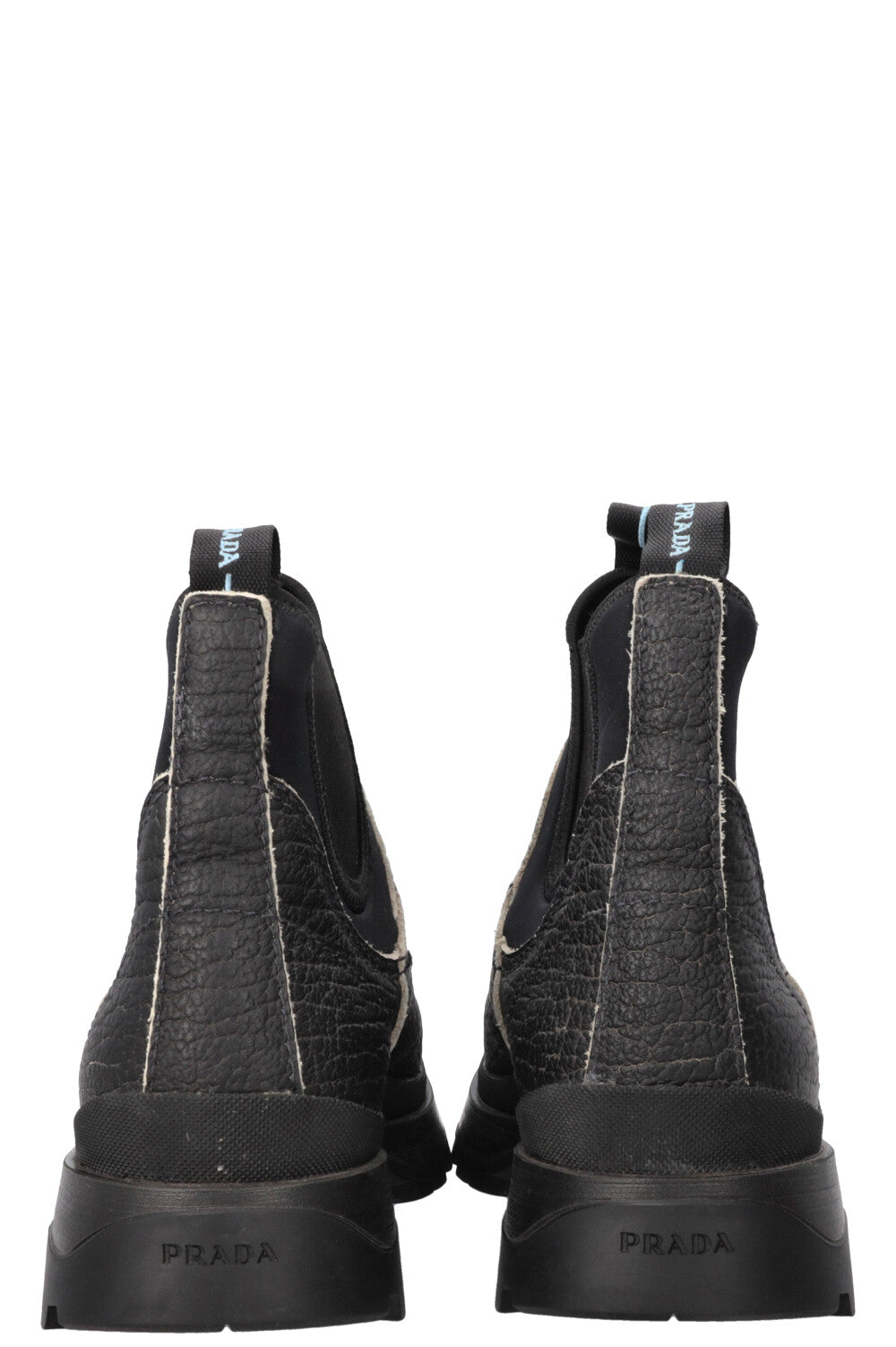 PRADA Distressed Boots Black