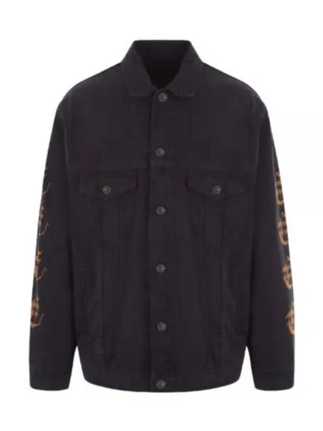 Luxury Balenciaga Trending 2025 Peach Large Fit Denim Jacket Black