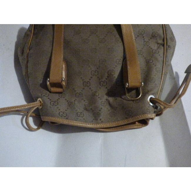 Gucci Shades Of Brown Canvas And Leather Satchel