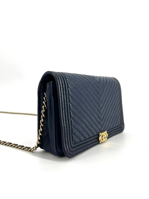 Caviar gold boy chevron woc mini bag cross Chanel