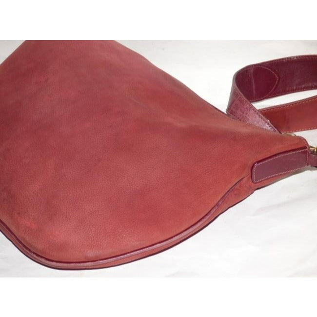 Gucci Burgundy Red Suede With Leather Hobo Bag