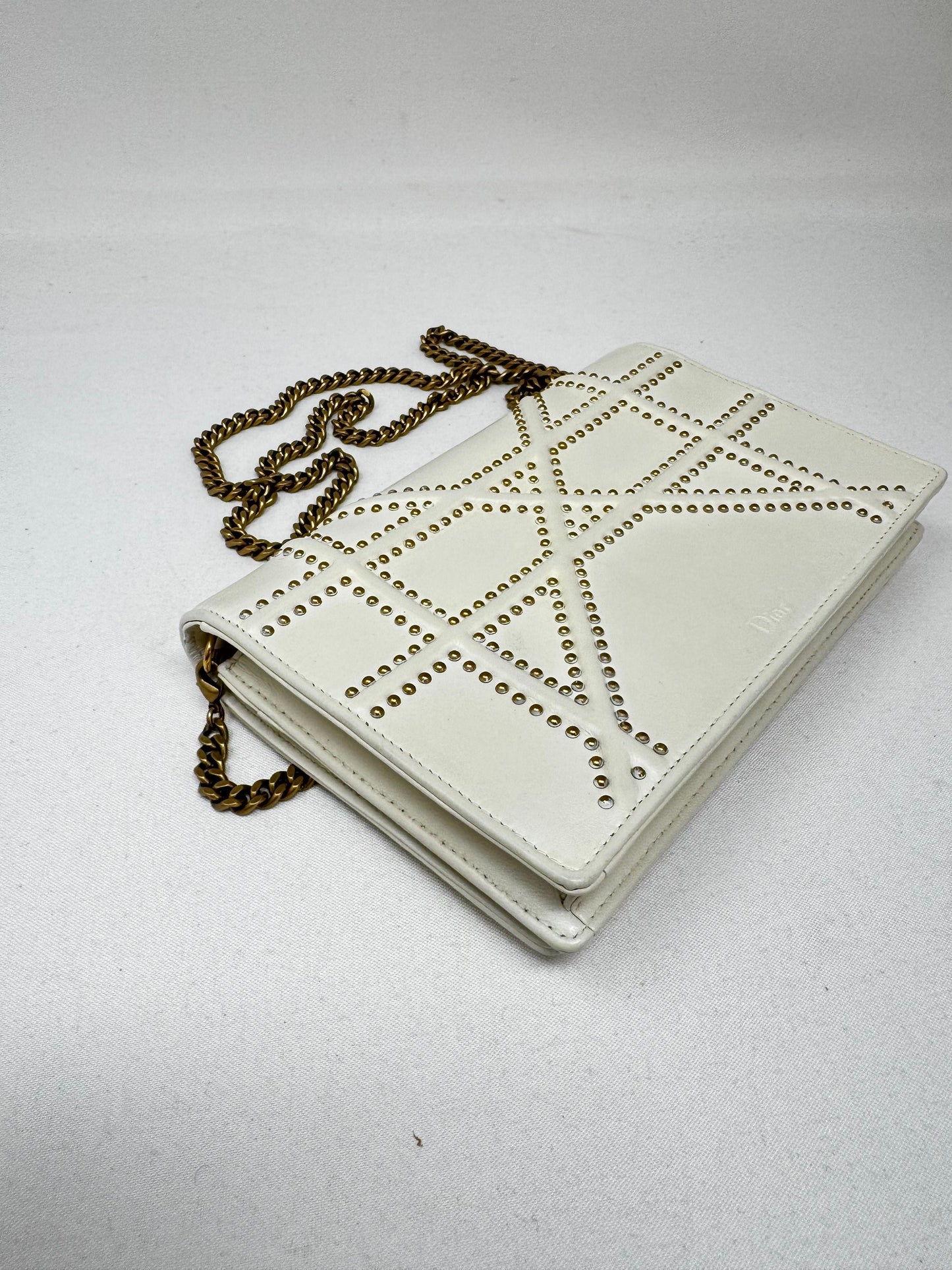 Christian Dior Diorama Wallet On Chain - White Shoulder Bags, Handbags B20-74